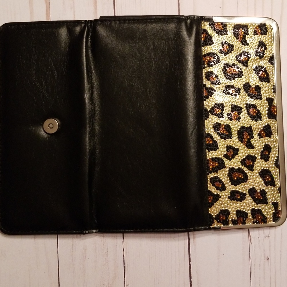 Zebra Print Rhinestone Wallet - Picture 3 of 3